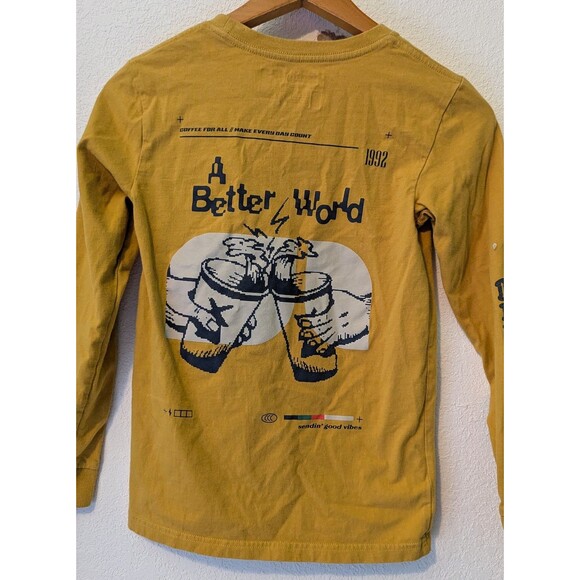 Dutch Bros Coffee Shirt Men's Size Extra Small Yellow 1992 Graphic (692) - Picture 2 of 4